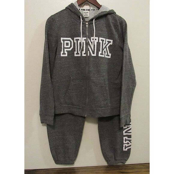 VS PINK Classic Dark Gray Full-Zip Set 2018 Collection - Picture 2 of 8